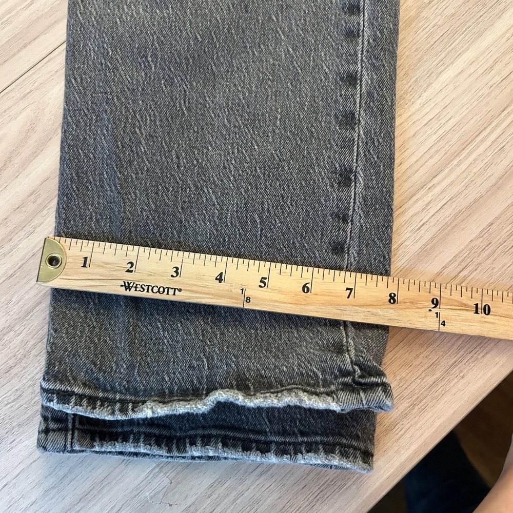 Levi's Premium Ribcage Straight Ankle Jeans Gray Wash Size 27 - Picture 8 of 10
